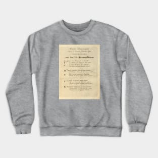 Vivaldi | Spring, original handwritten text by Antonio Vivaldi | The four Seasons Crewneck Sweatshirt